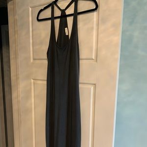 Gentle fawn midi dress washed black in medium